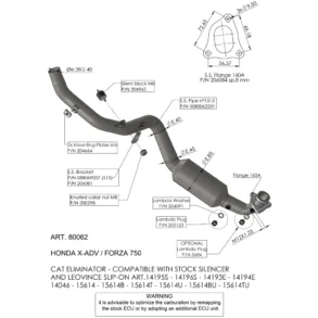 LEOVINCE Λαιμοί Εξάτμισης HONDA X-ADV 750 (80062)